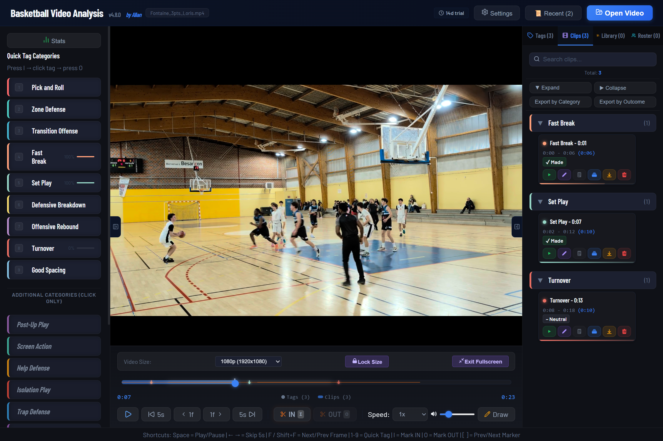 Aperçu de Basketball Video Analysis